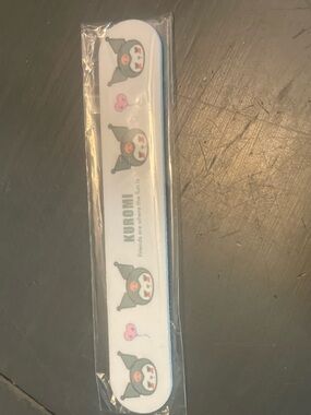 Kuromi Nail File with Pink Heart Accents